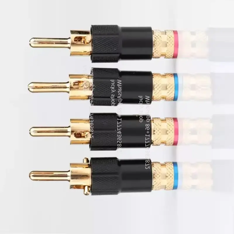 032510Self-locking Gold-plated Rhodium-plated Banana Head Speaker Speaker Power Amplifier Subwoofer Speaker Cable Terminal Block