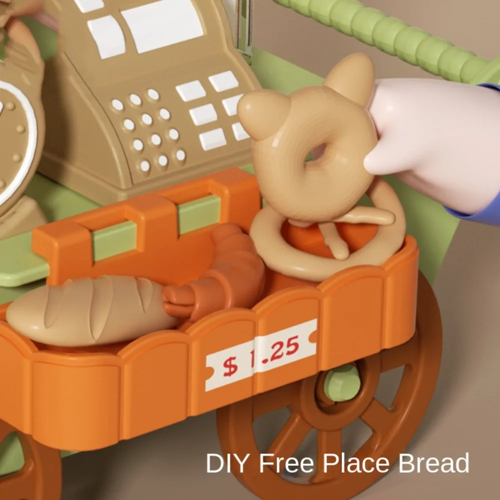 Simpatico supporto da dessert camion dei gelati giocattolo luminoso mini camion del pane fai da te colorato mini camion giocattolo per bambini con supporto per alimenti per bambini