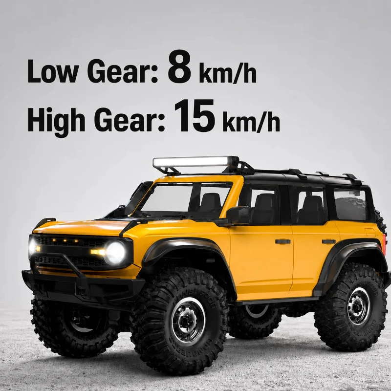 HuangBo R16 1/16 Factory Brushless RC Rock Crawler 4WD RTR 2-Speed Metal Frame LED Off Road Remote Control Truck