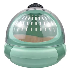 Transportín cápsula para gatos con arenero plegable para viaje
