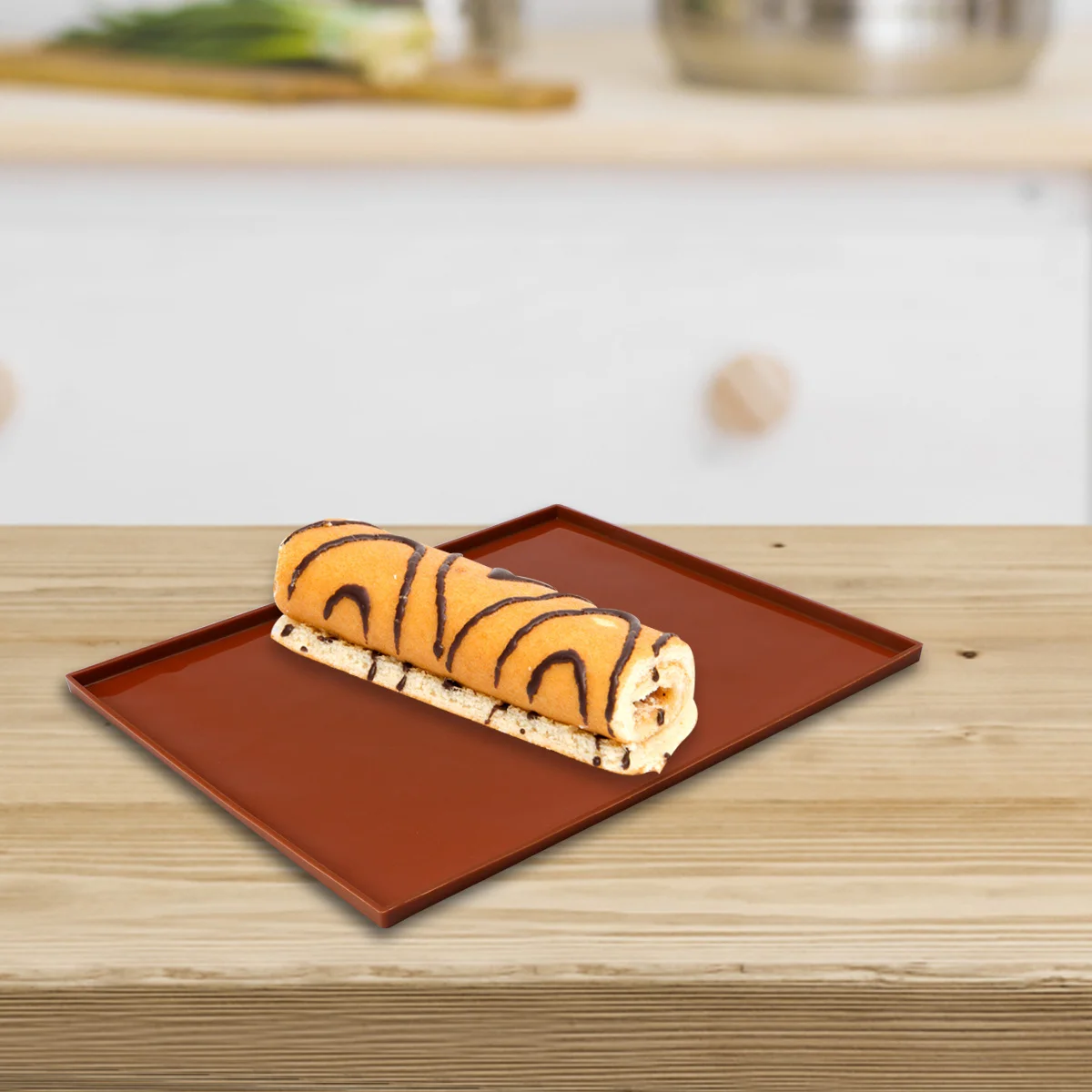 

Roll Mold Food-Grade Silicone Non-Stick Flexible Cake Mat For Home Bakery Reusable Baking Tray Cake Roll Pad Easy Clean