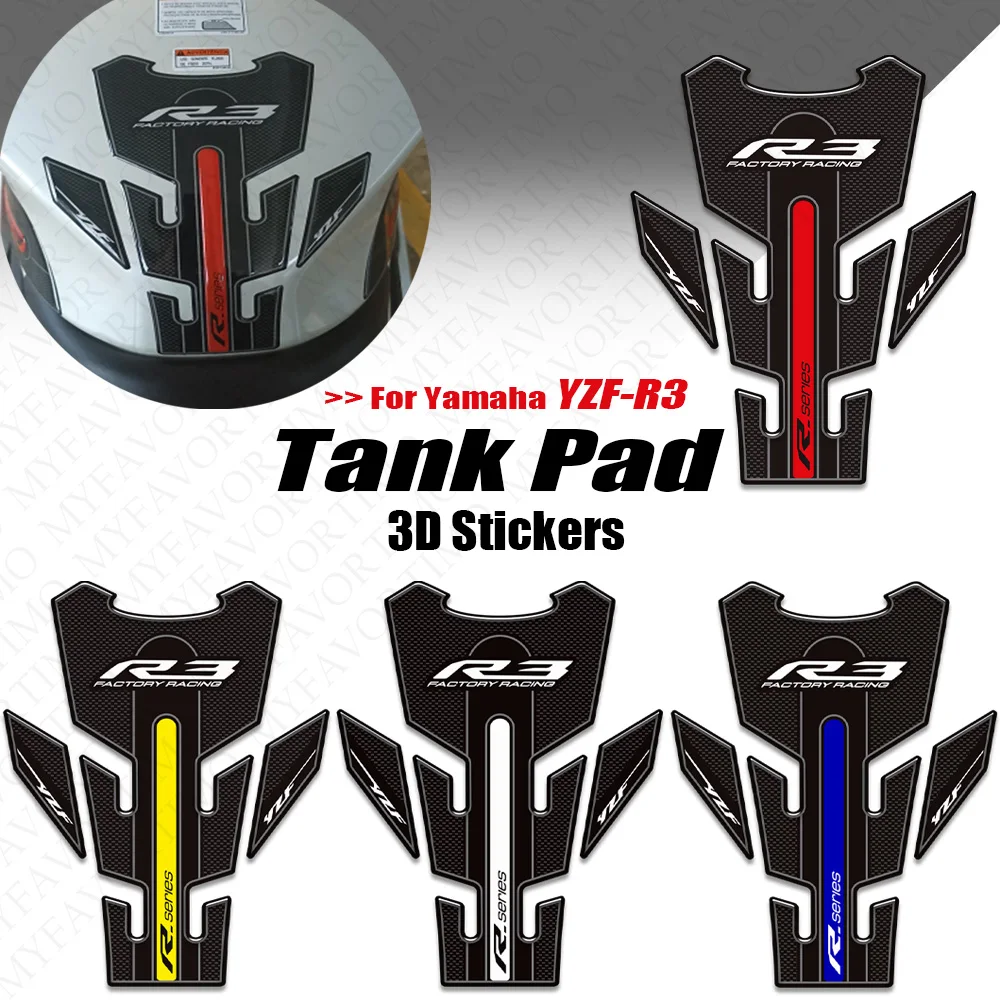 

YZF R3 motorcycle Accessories Decals For Yamaha YZF-R3 YZFR3 Tank Pad Side Grips Gas Fuel Oil Kit Protector Knee Stickers