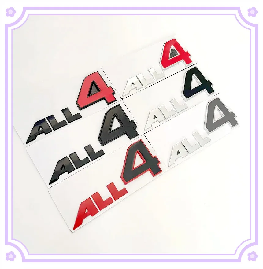 

Новый 3D металлический черный красный логотип ALL 4, эмблема ALL4, автомобильный значок с буквами для Mini Countryman R60 S Cooper S ALL 4, наклейка, аксессуары