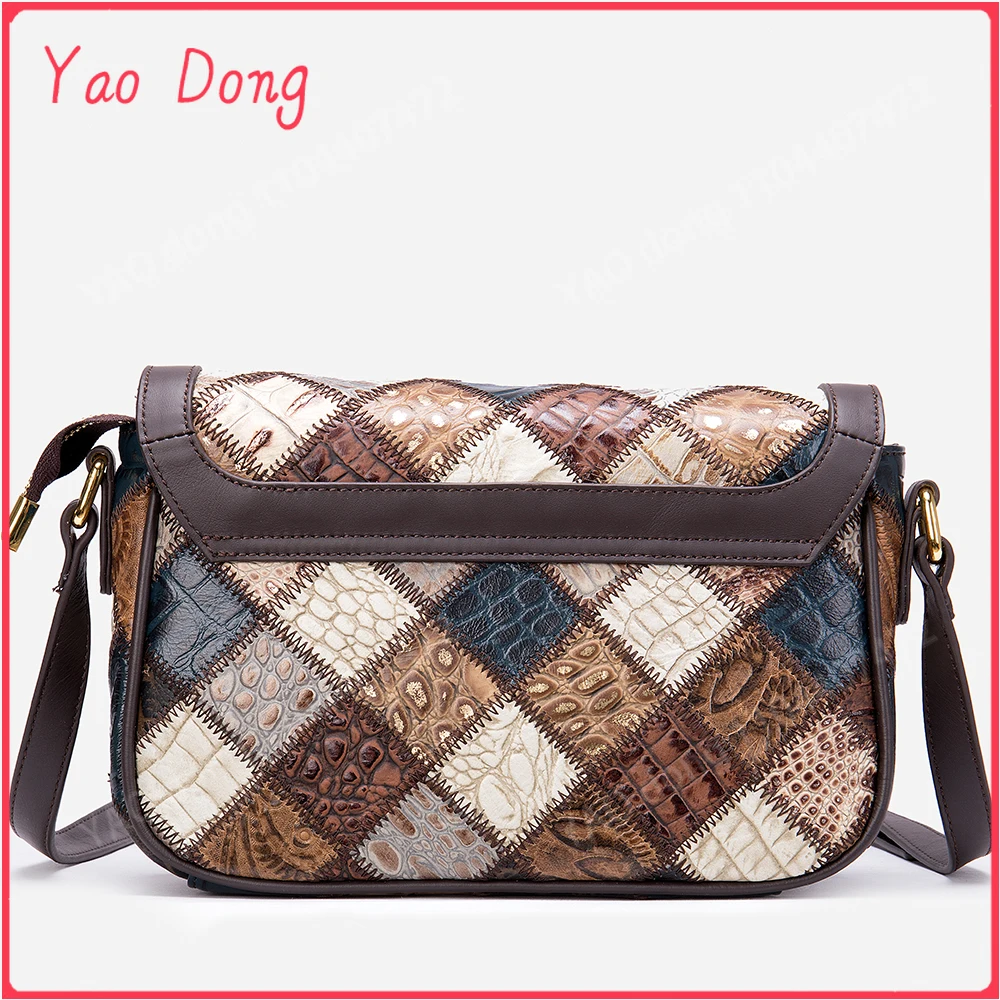 Yao Dong WESTAL Vintage Women Bags Designer Crossbody Bags for Women Purses and Handbags Colorful Hasp Women's Leather Shoulder