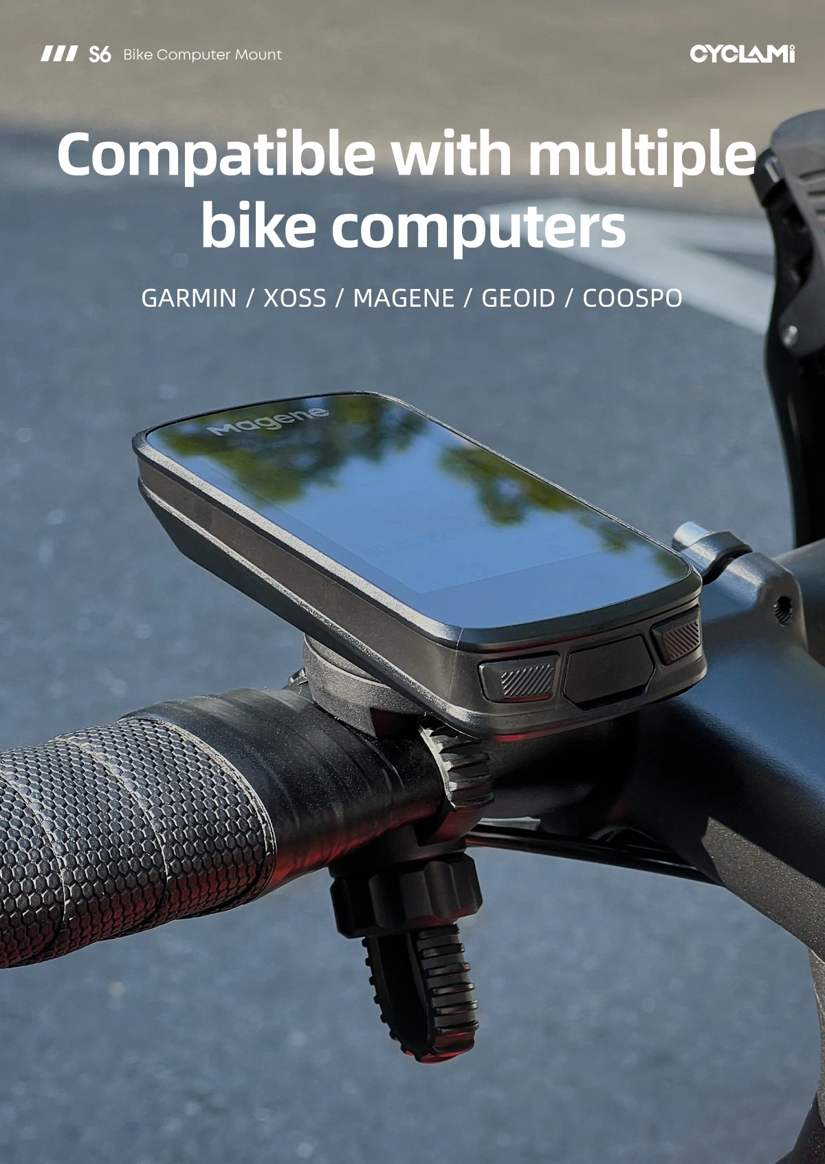 CYCLAMI S6 GPS Fahrradcomputer-Halterung, Scheinwerferhalterung, Rücklicht-Halterung für Lenker, Sattelstütze, Garmin, XOSS, IGPSPORT Zubehör – Detail 2
