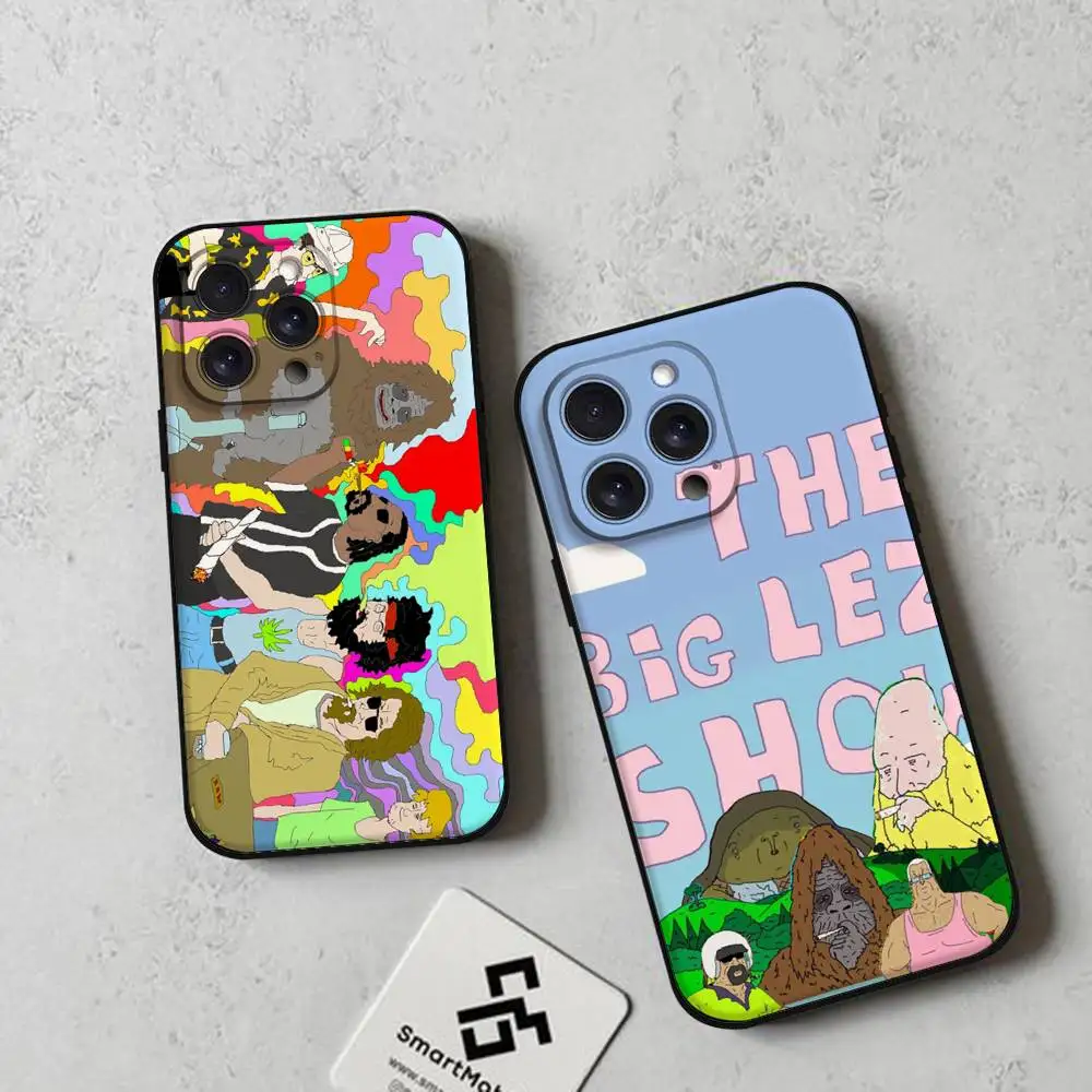 Cartoon The Big Lez Show Phone Case Black Shell For IPhone 17/16/15/13/14 Pro Max/ 11Plus/X/Xr/Xs Max/12mini Compatible Models