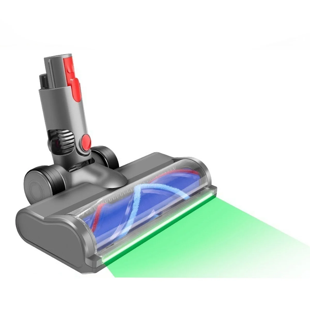 Vacuümborstelkop voor Dyson V7 V8 V10 V11 V15 stofzuiger, LED-lampje, zachte roller, verstelbare zuigkracht, dubbele roller, Select