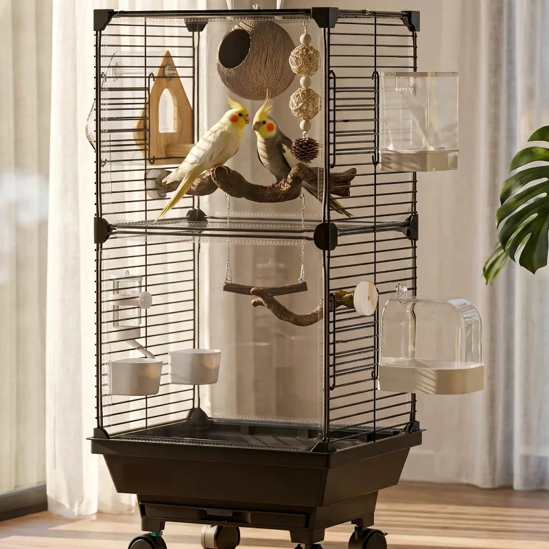 #Houses Stainless Outdoor Metal Bird Cages Cockatiel Pigeon Modern Bird Cages Hammock Gabbia Per Uccelli Small Animals Supplies