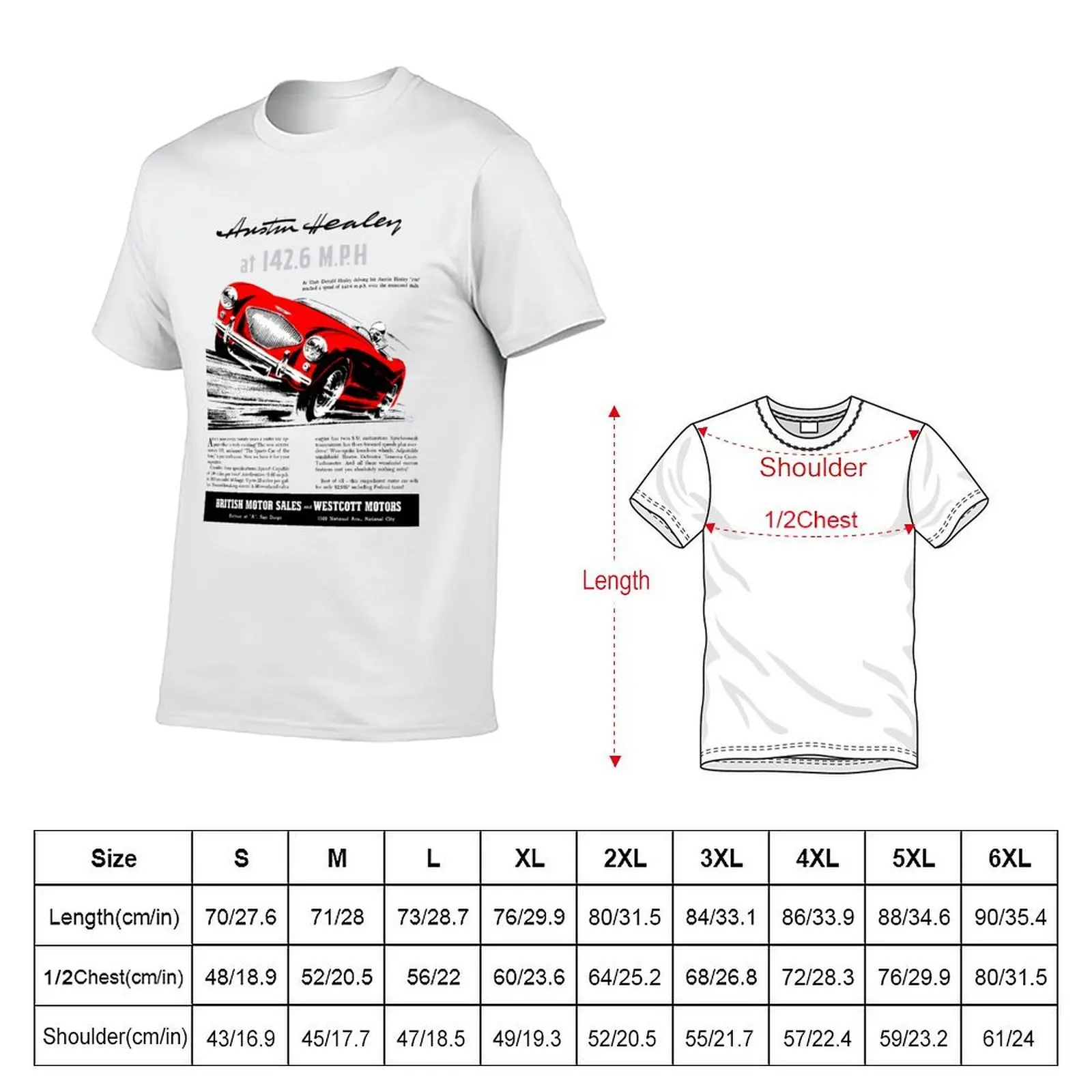 AUSTIN HEALEY 100 T-Shirt t shirts for man cotton soft cotton t shirt man T-Shirt