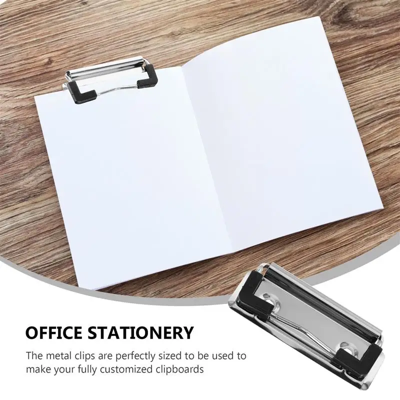 15pcs 11x17 File Folders Clips Mountable Metal Clip Spring-Loaded File Folder Clamps Office Hardboard Clips Stationery For