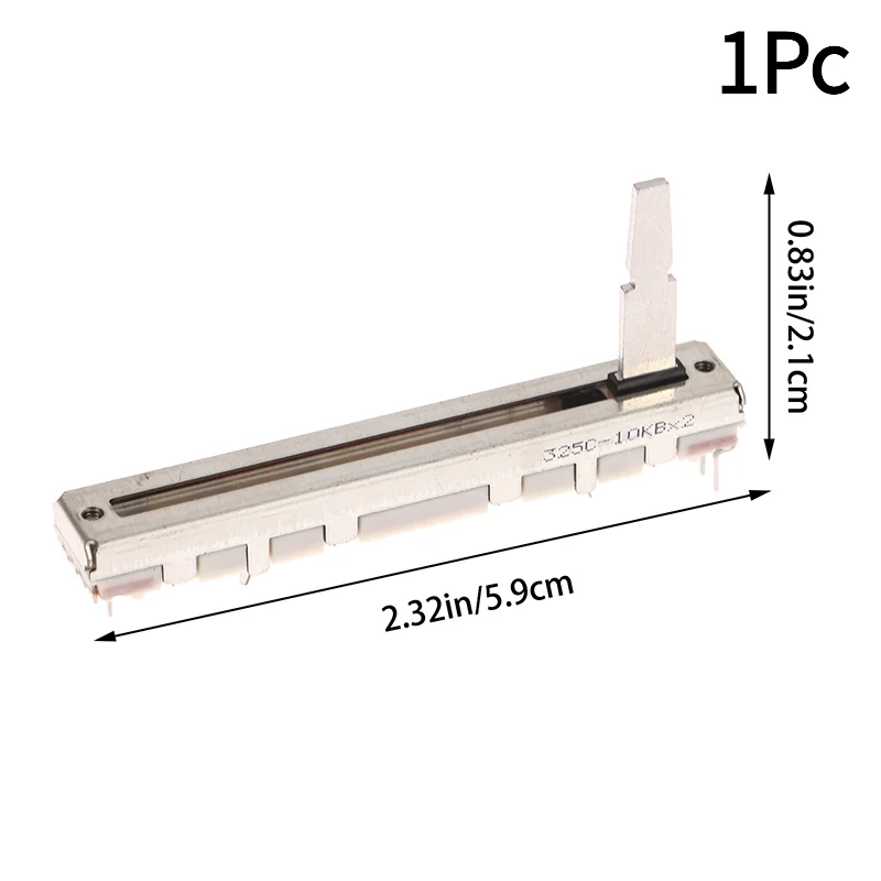 1Pc RS45 Series Straight Slip Potentiometer Pitch Tempo Fader 10KB×2 DCV1024 Total Length 60MM DDJ-SB DDJ-SB2 DDJ-SB3 DDJ-400.