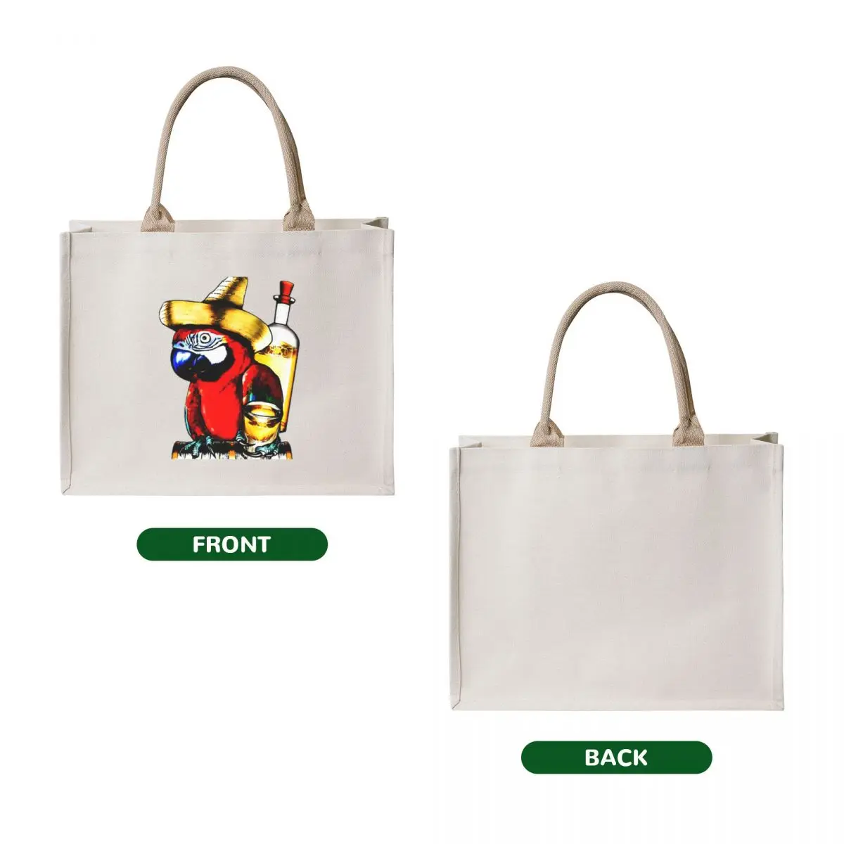 party parrot logo - toast to victory Tote Bag canvas tote bag Portable shopping bag hand