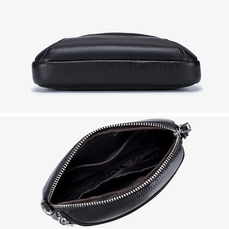 Genuine Mobile Phone Crossbody Bag Leather Fashion Minimalist Shoulder Stylish Simple Shoulder Mobile Phone Bag Large Capacity