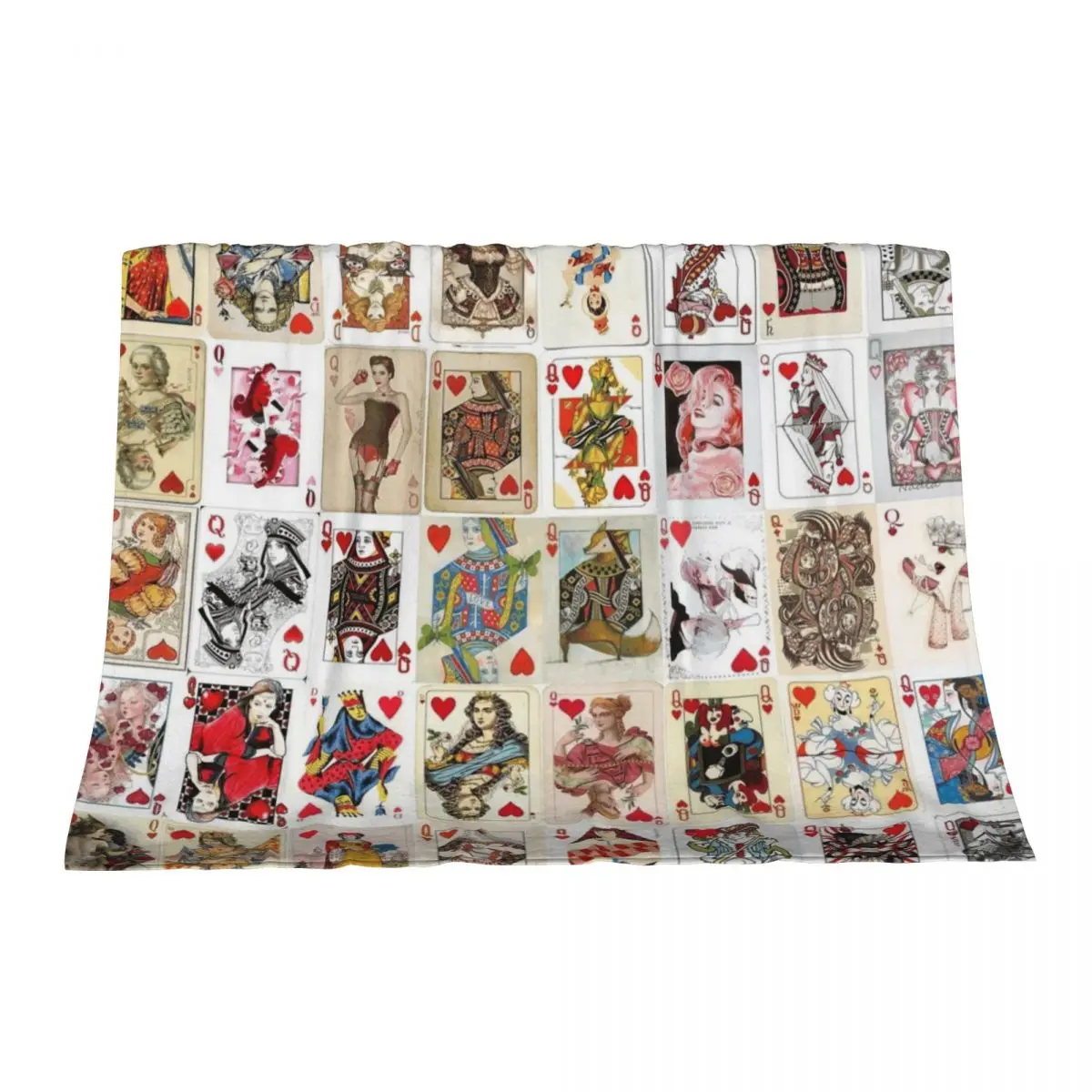

Queen of Hearts Throw Blanket Loose Extra Large Throw Cute Blankets
