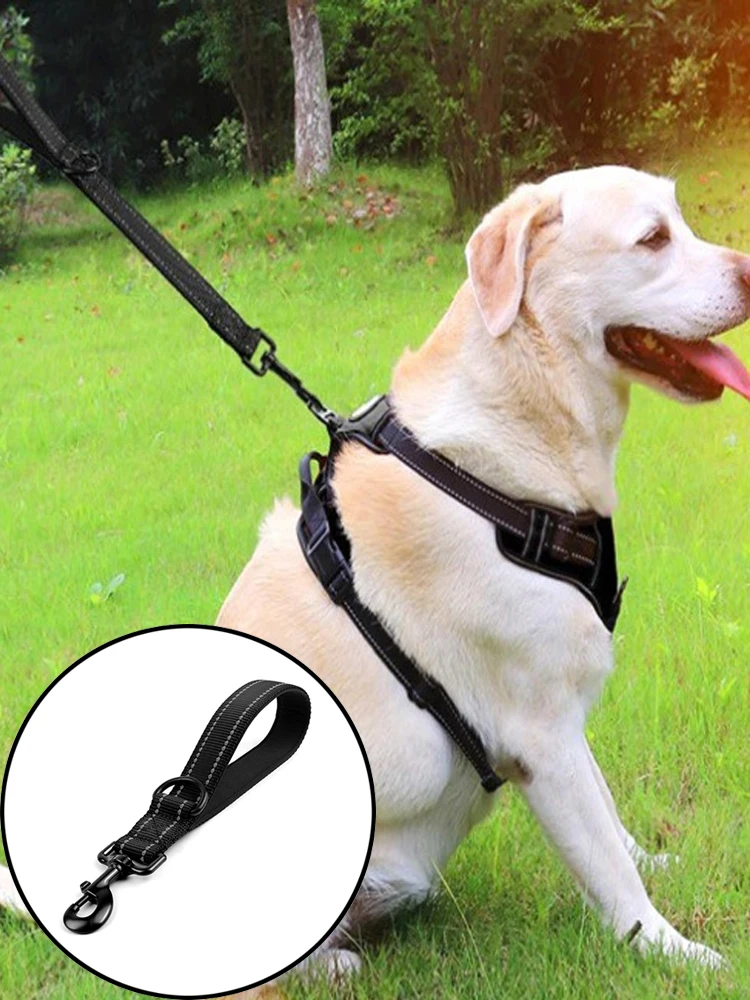 30/45/60cm Hundeleine Kurze Hundeleine aus Nylon Reflektierende Trainingsleine für Große Hunde mit Zinklegierungs-Verschluss Abschließbar 360 Grad Drehbar – Detail 1