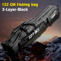 New Fishing Rod bag 122/152/182CM 3 Layer Fishing backpack Outdoor Tackle Fishing bag Collapsible Oxford Bag fishing accessories