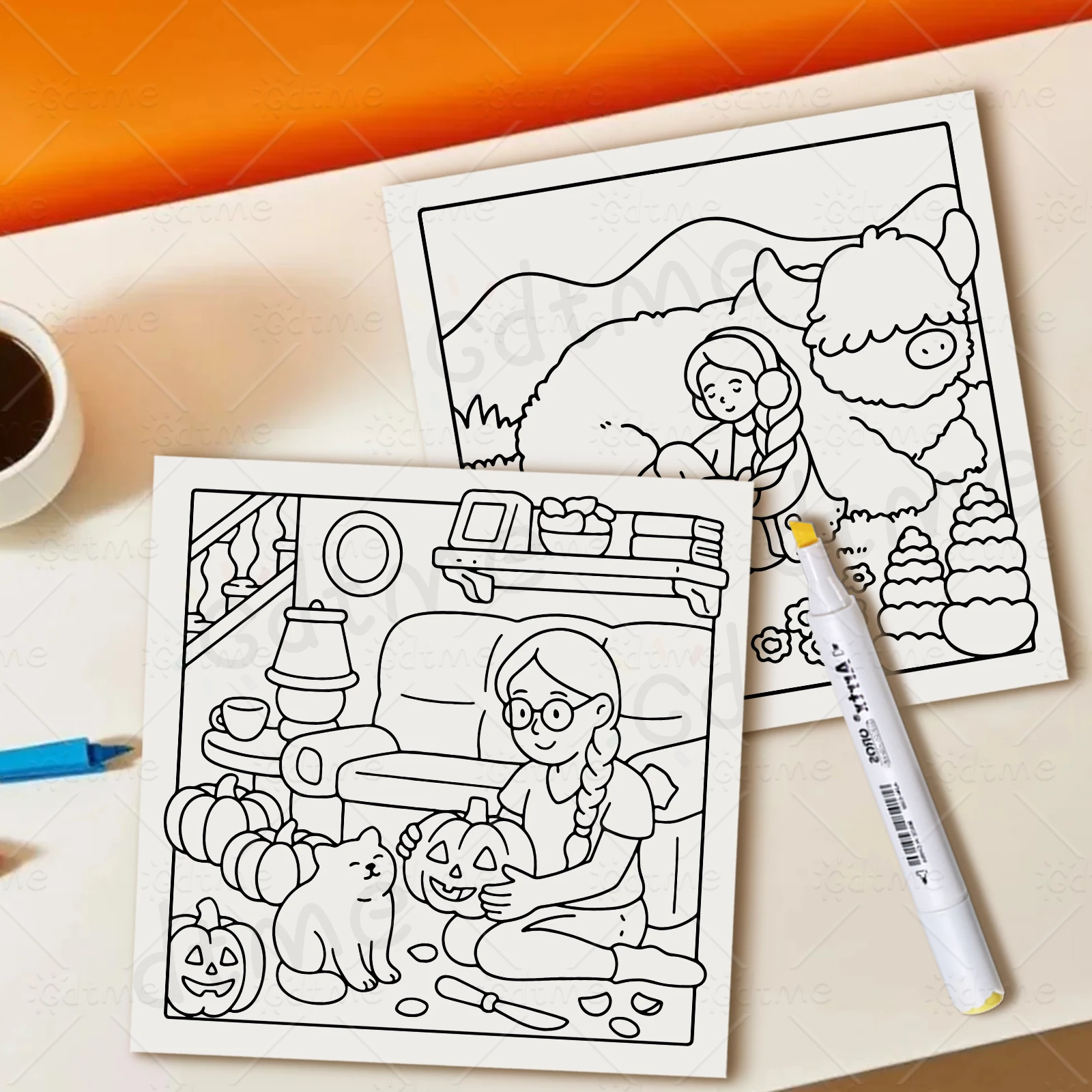 CHILL MOMENTS Bold-easy Patterns Coloring Book for Adults Cute Drawing Book Perfect Gift for Party and Birthday