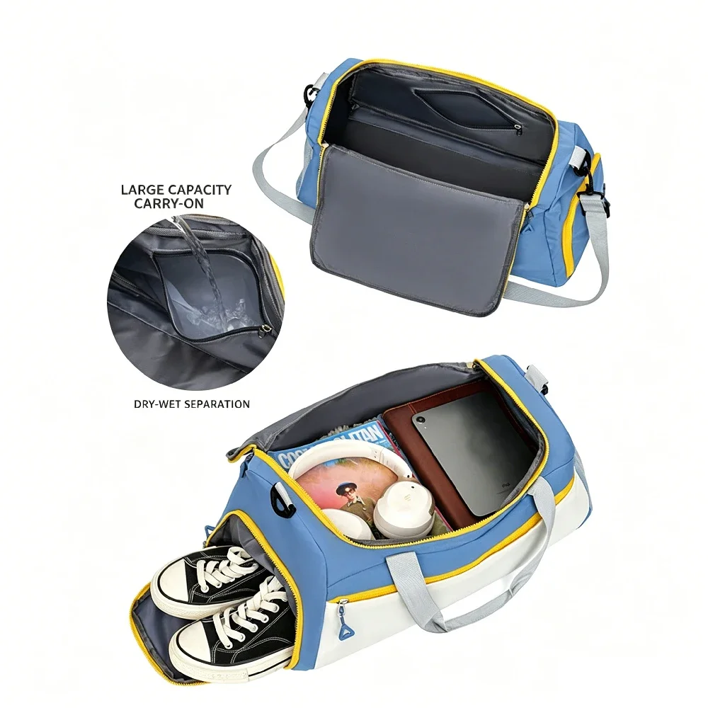1PCS Gym Bags for Men & Women, Spacious Duffle Bag, Carry On Weekender Bag Portable Sports Duffel Bag for Workout,Fitness,Travel