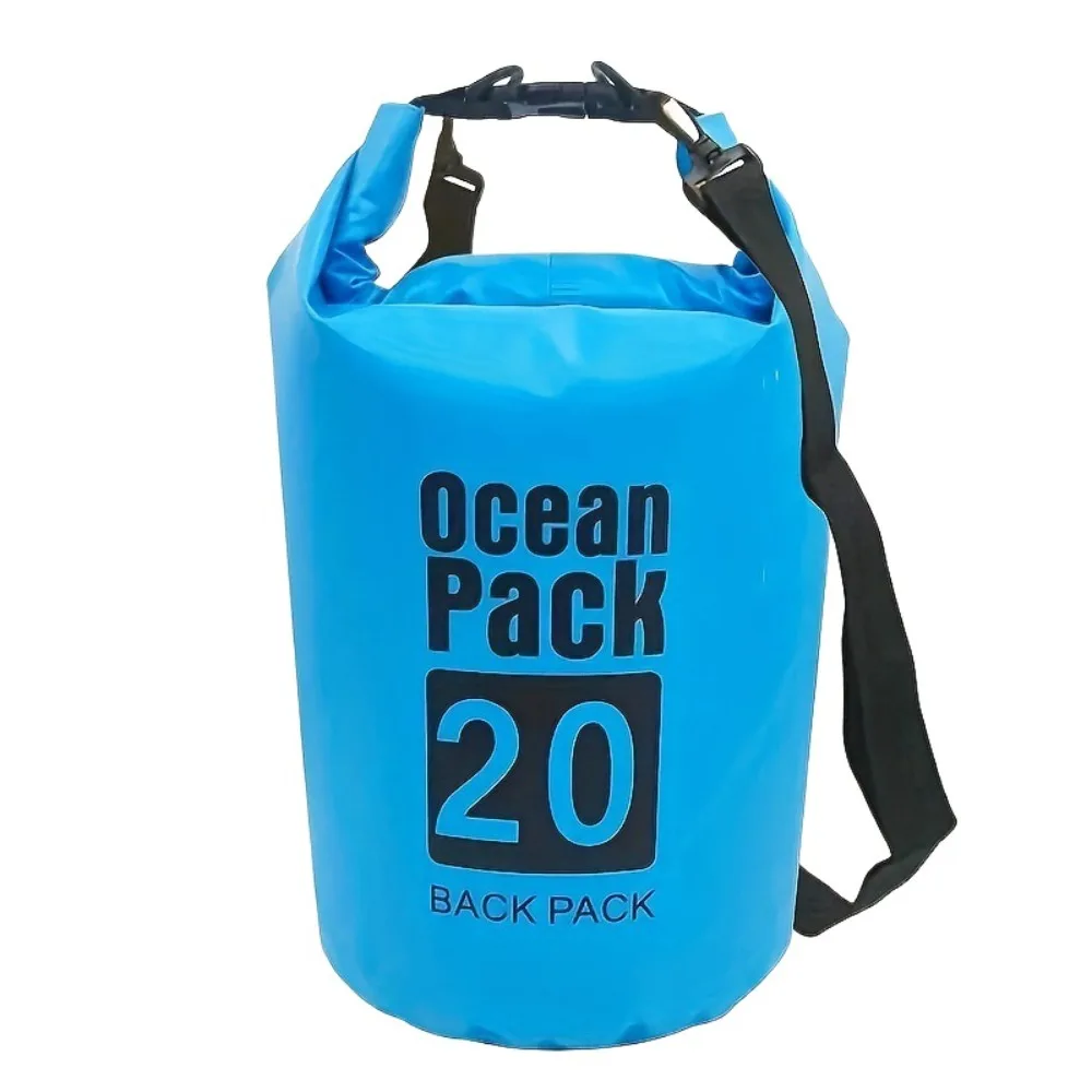 20L Waterproof Dry Bag Large-Capacity with Shoulder Straps Swimming Bucket Bag Waterproof Foldable Beach Backpack Diving