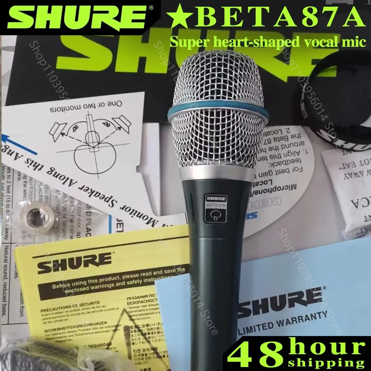 SHURE BETA 87A Mikrofon przewodowy Dynamiczny mikrofon kardioidalny Studio Home Record Handle Mic do karaoke Music Stage Performance Live Mic