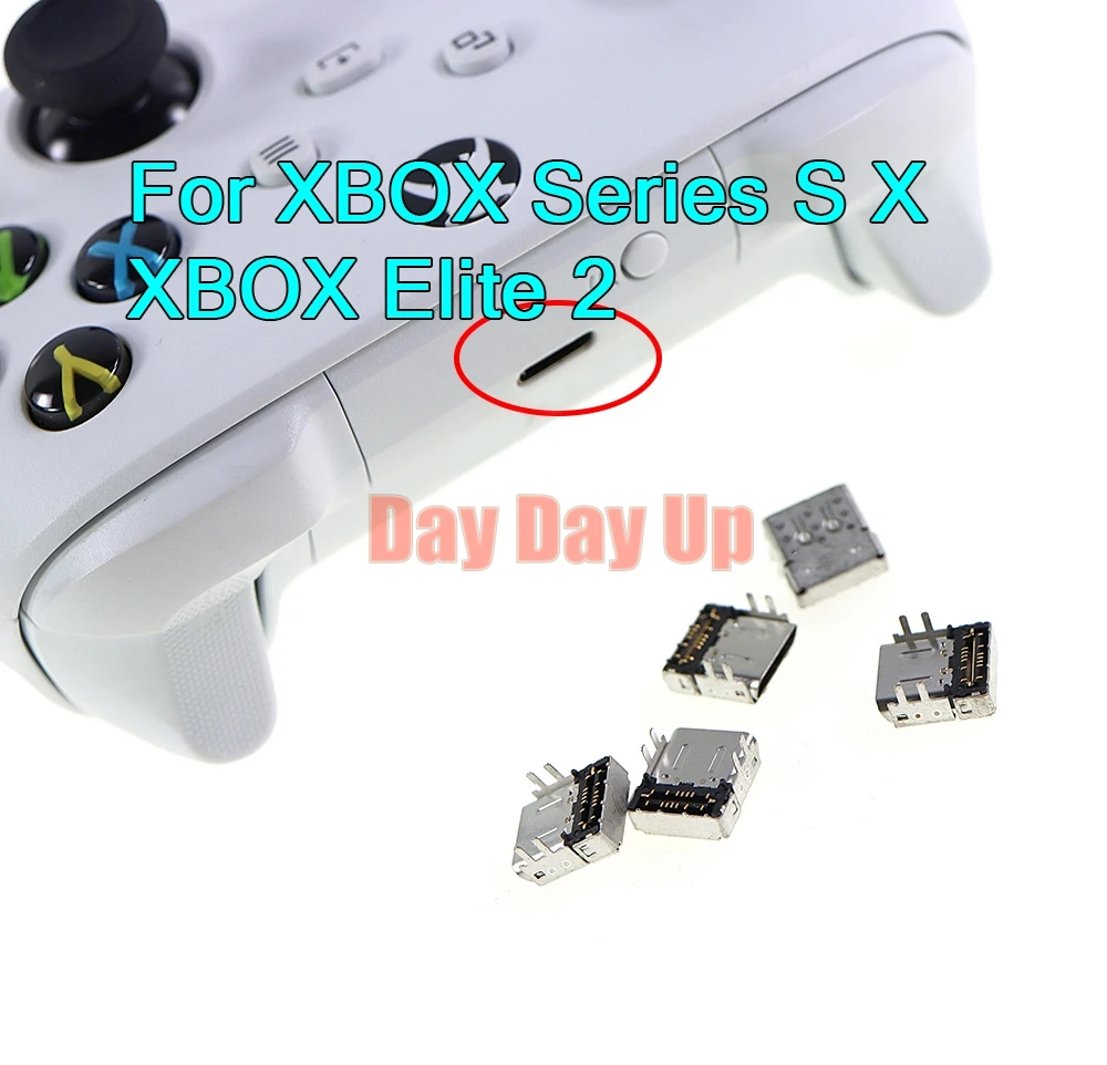 100 шт. оригинальные новые разъемы для зарядного устройства XboxSerie SS SX Type-C, порт для контроллера Xbox Series X S, USB-разъем для Xbox Elite 2