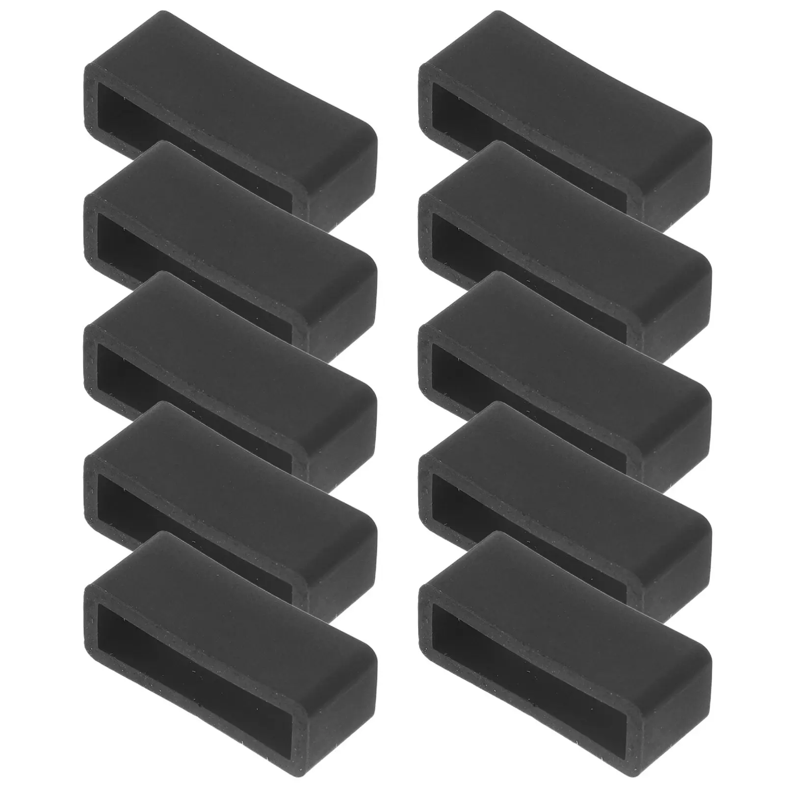 10Pcs Premium Silicone Watch Band Retaining Loops 22Mm Strap End Holders Replacement for Most Wristwatches Wear Resistant Soft