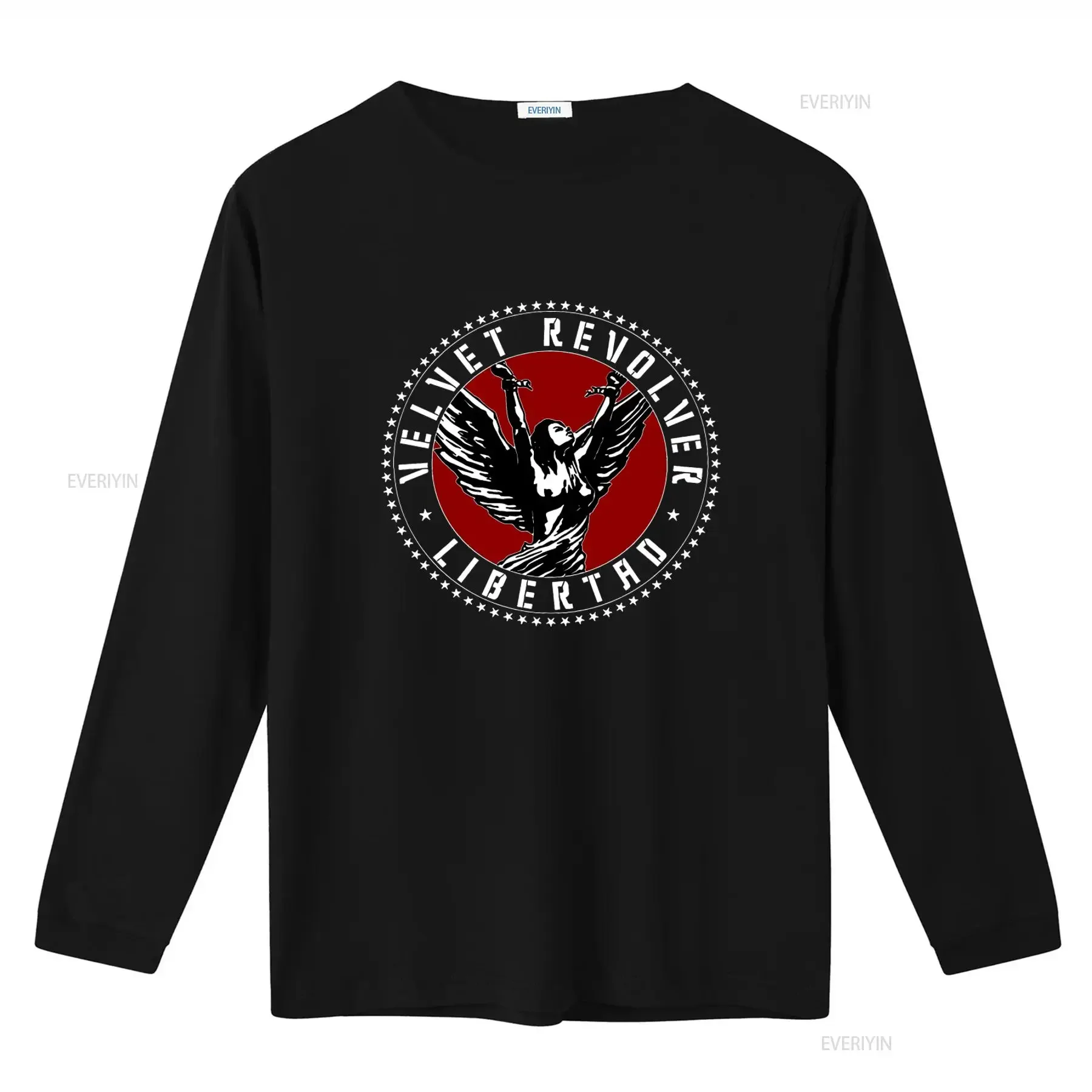 Velvet Revolver Libertad T Shirt for Men Bold Design with Winged Figure and Star Accents vintage Washed Stretched Soft
