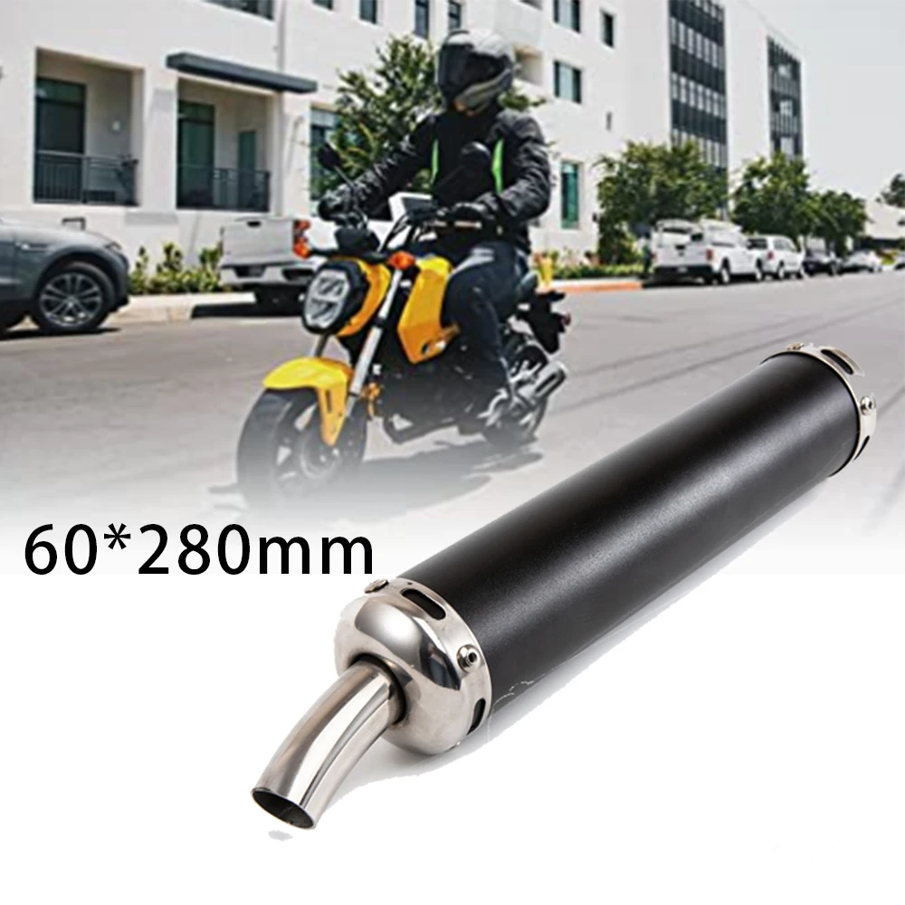 20MM Two Stroke Scooter Dirt Motorcycle Racing Exhaust Pipe 60x280mm Muffler Silencer Gasket 2 Stroke 50-250CC