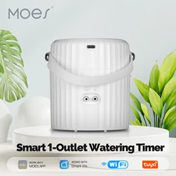 MOES Tuya WiFi Watering Pump Timer Device Irrigation System Garden Tools Sprinkler Wired Design Auto Mode Manual App Control