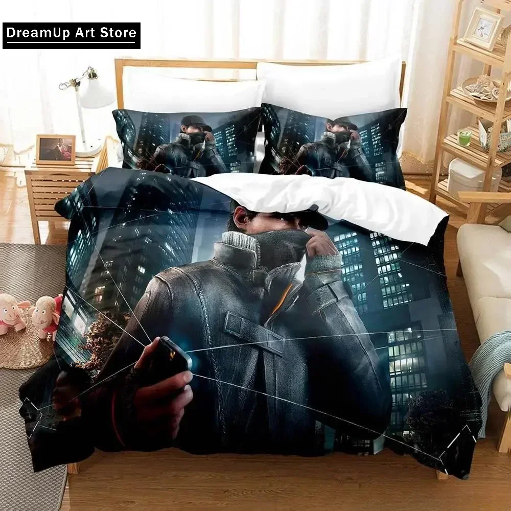 3d Print Game Watch Dogs Bedding Set Cute Quilt Cover Bed Cover With Pillowcase Twin Single Queen King Size Boys Adult Home