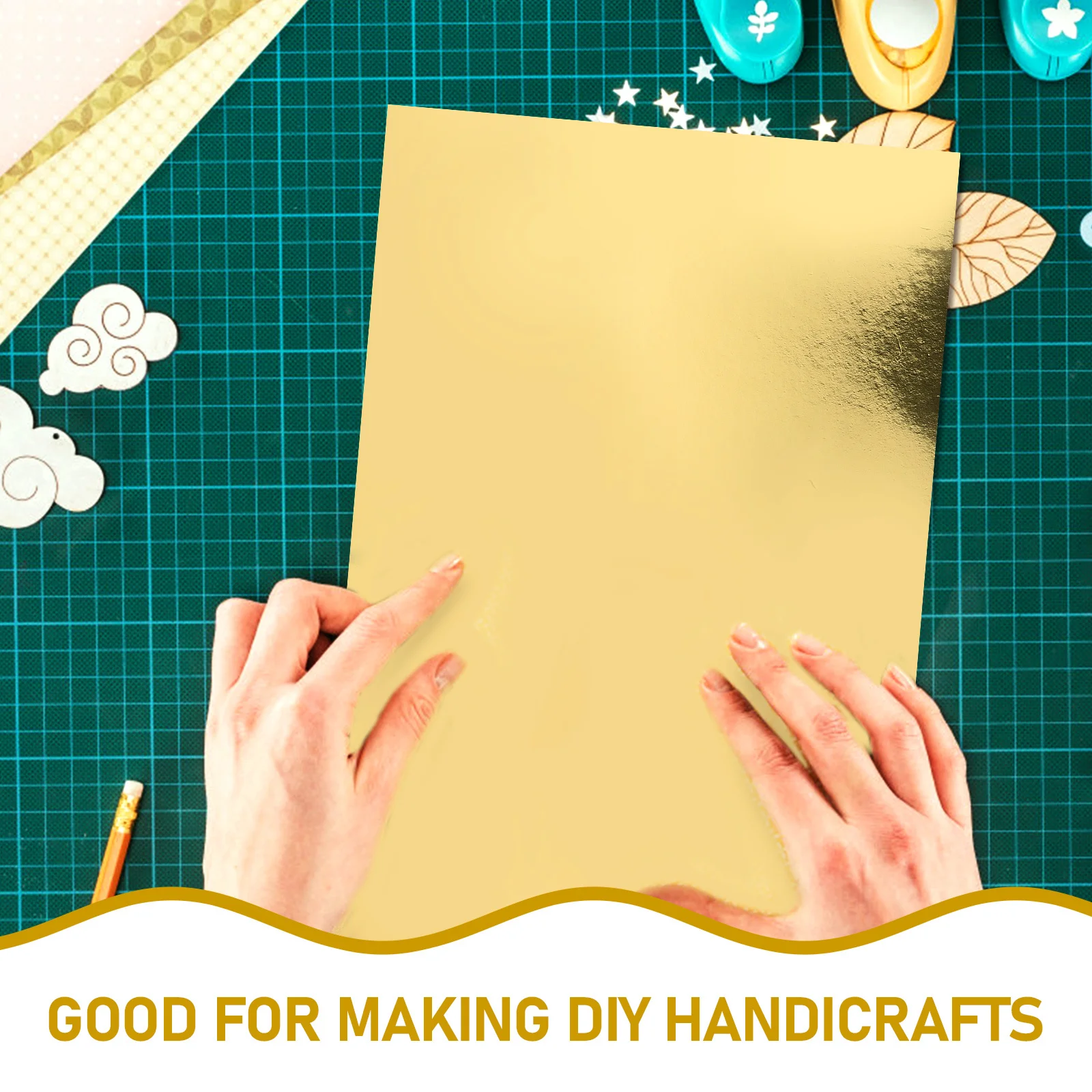 

Golden Cardstock Paper for DIY Craft Projects Heavy Duty Blank Sheets for Handicrafts Printing Drawing Teens