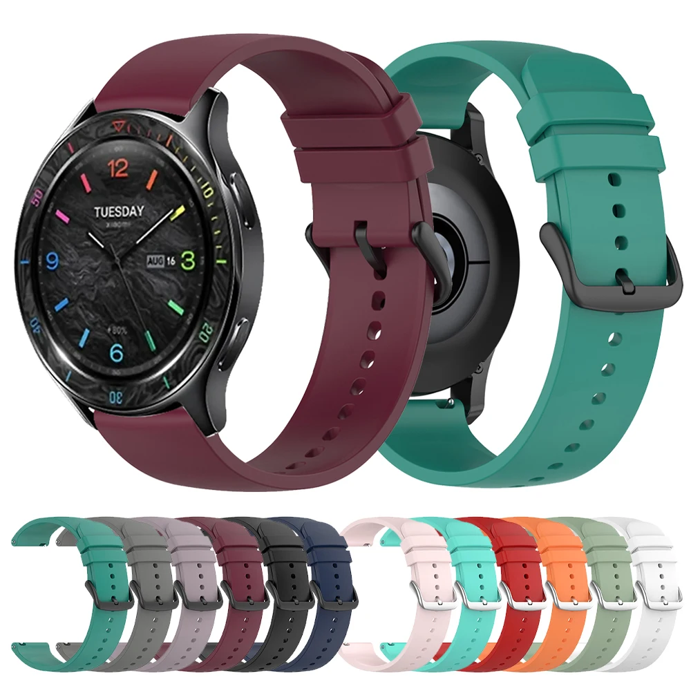 For Xiaomi Watch S3/S1 Pro/Active/Mi Watch S2/Color 2 Smart Watch Band Silicone 22mm Bracelet For Amazfit Bip 5 GTR4 3 Pro Strap