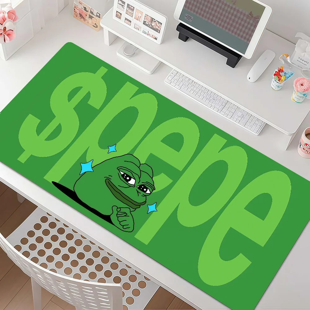 Funny P-Pepe F-Frog Mouse Pad Anti Slip Rubber Edge Locked Thickened Laptop Gaming Desk Mat