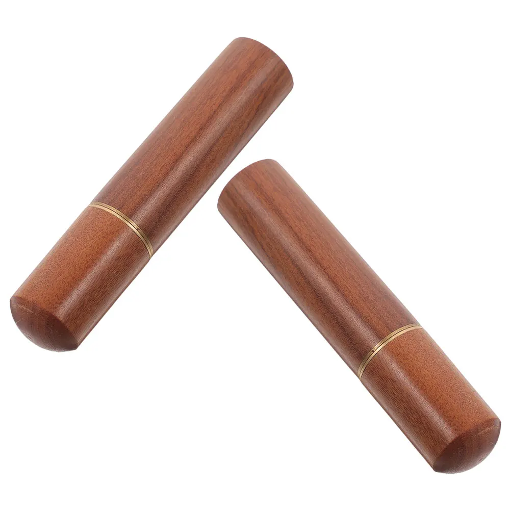 

2 PCS Match Storage Box Bottle Stove Holders Portable Matches Bin Shockproof Case Brown Container Outdoor Travel
