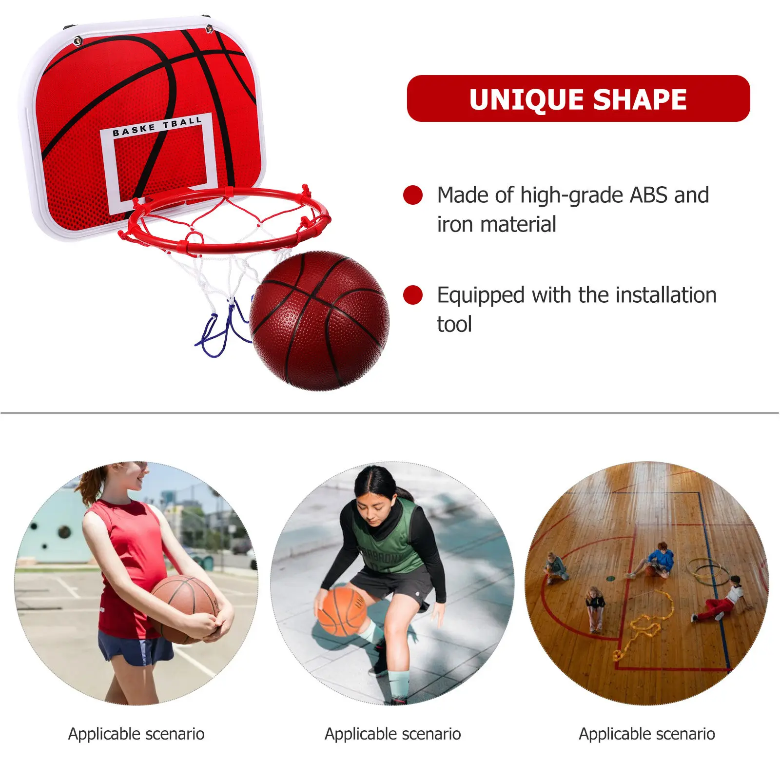 Kids Basketball Rack – Portable Indoor Basketball Hoop with Installation Tools, Safe & Eco-Friendly for Children - view 2