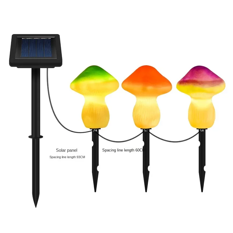 Cute Mushroom Lamp Solar Outdoor Yard Lamp Yard Decoration Ground Ambience Light Lawn