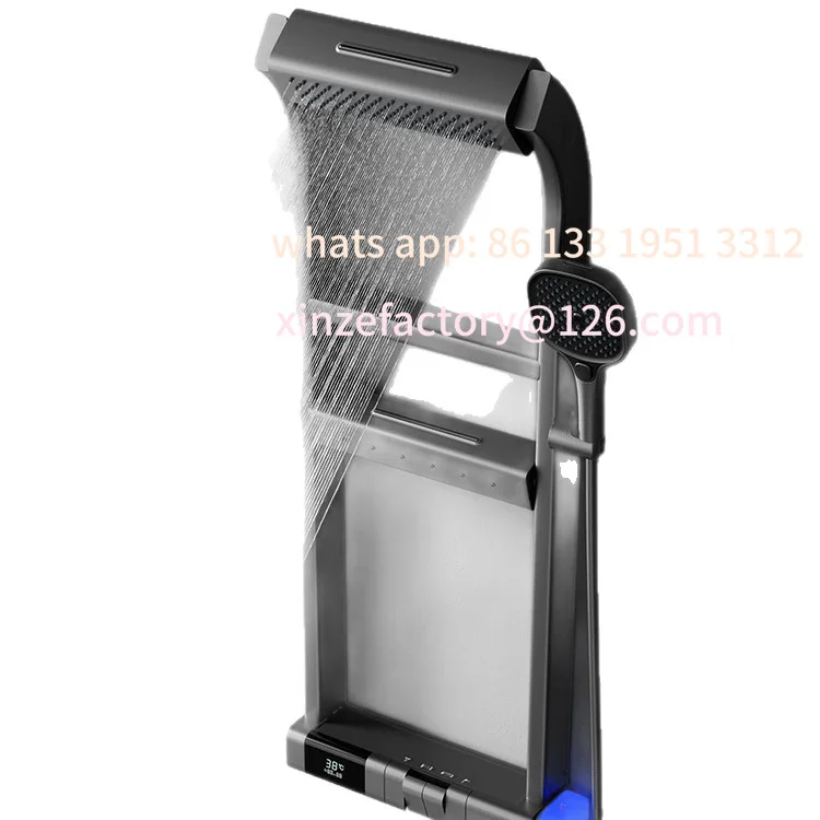 

Shower head set multi-function double-layer storage household bathroom toilet pressurized shower milk white