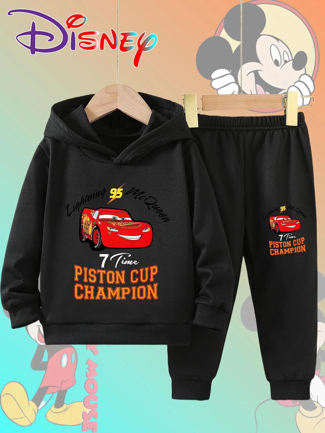 

Аутентичные брюки с длинными рукавами и толстовкой с капюшоном с принтом Диснея, комплект из двух предметов: толстовка с капюшоном, с капюшоном, стандартный крой, 95.