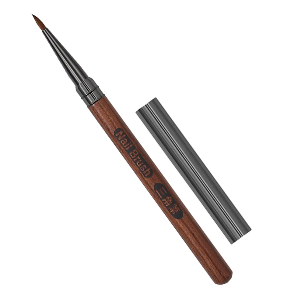 

Sandalwood Nail Art Pen with Protective Cap Ergonomic Triangular Design for Precise Line Drawing Dotting Embossing Fine Manicure