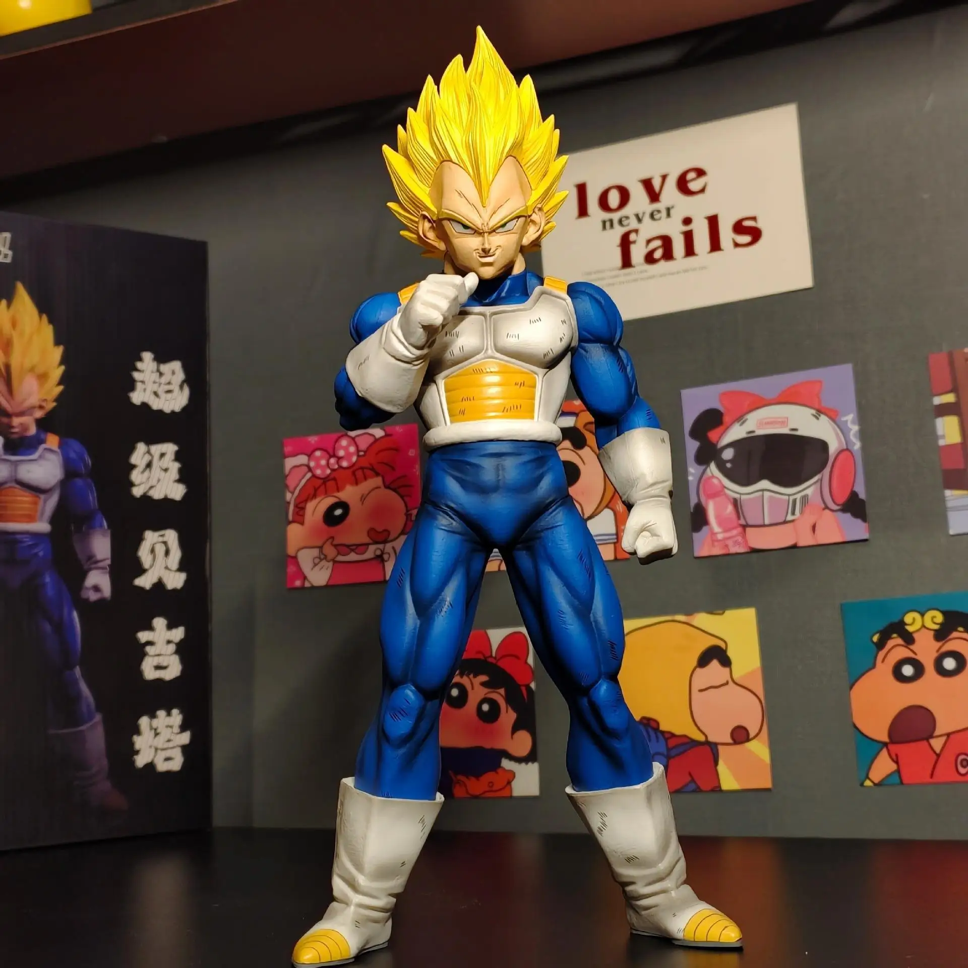 29 centimetri Anime Dragon Ball Z Grande Vegeta Blu Scuro Super Saiyan Figura In Piedi Dbz Modello Bambola Giocattolo Ornamenti Statue Desktop