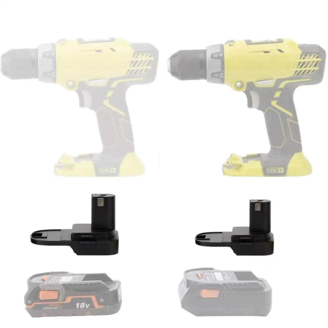 Battery ﻿Converter Adapter For For AEG/Rigid 18v Lithium To Ryobi  18V Tool ﻿ (Not Include Tools And Battey)