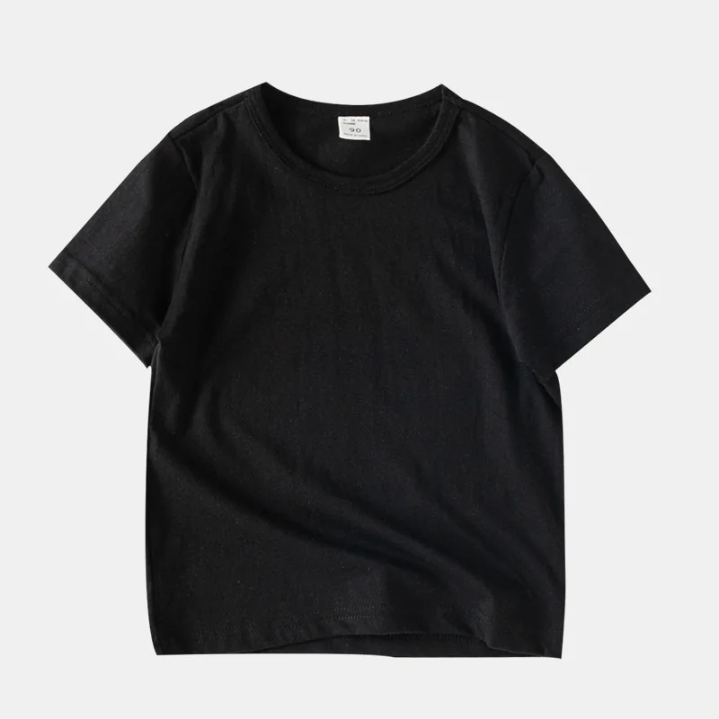 2026 Sommer Kinder T-Shirt Bonbonfarben 100% Baumwolle T-Shirts für Jungen Mädchen Baby Einfarbige Kleidung Kinder T-Shirts Kurzarm T-Shirts – Detail 9