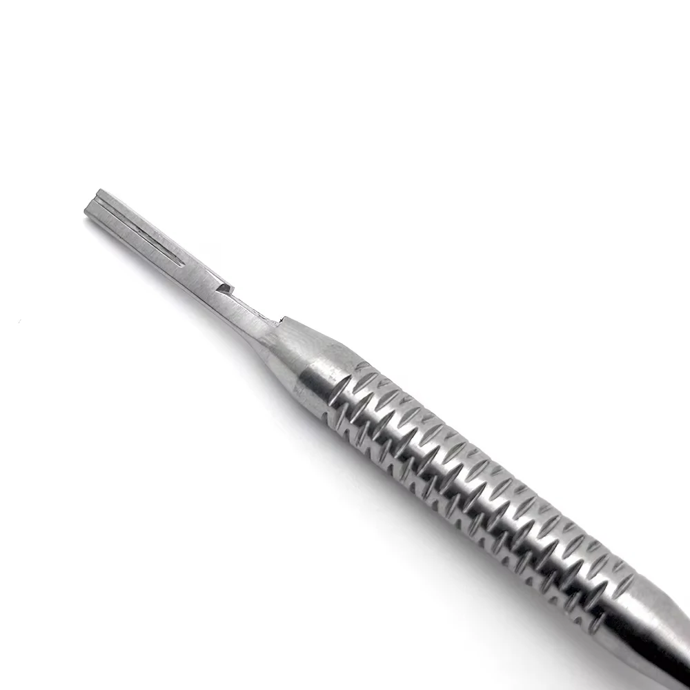 Premium Stainless Steel Dental Scalpel Handle for No.3 Blade - Professional Oral Surgery Instrument, Surgical Tool for Dentists