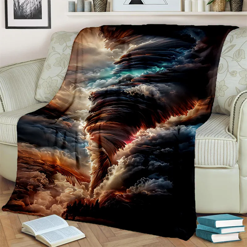 Dream Natural Tornado Cloud Twister Blanket,Soft Throw Blanket for Home Bedroom Bed Sofa Picnic Travel Office Cover Blanket Kids