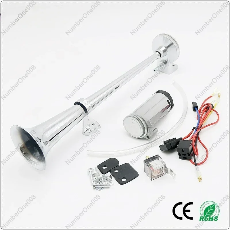 Car horn 12V zinc alloy electrical horn 450mm long tube horn single tube