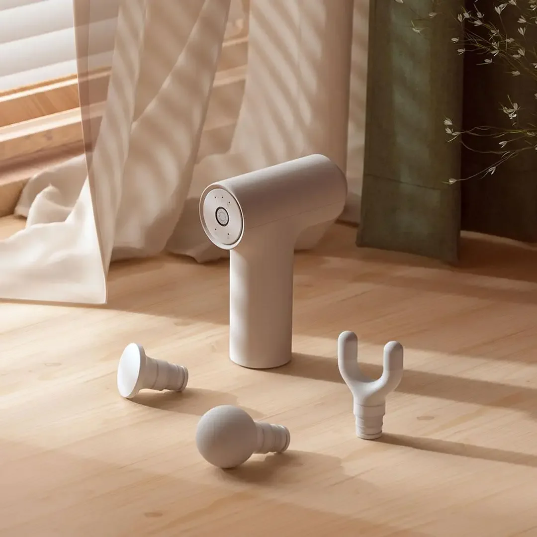 Xiaomi Mijia Fascia Gun 2C Mini Electric Neck Fascial Rechargeable 3 رأس تدليك 12 كجم دفع العضلات الاسترخاء تدليك الظهر