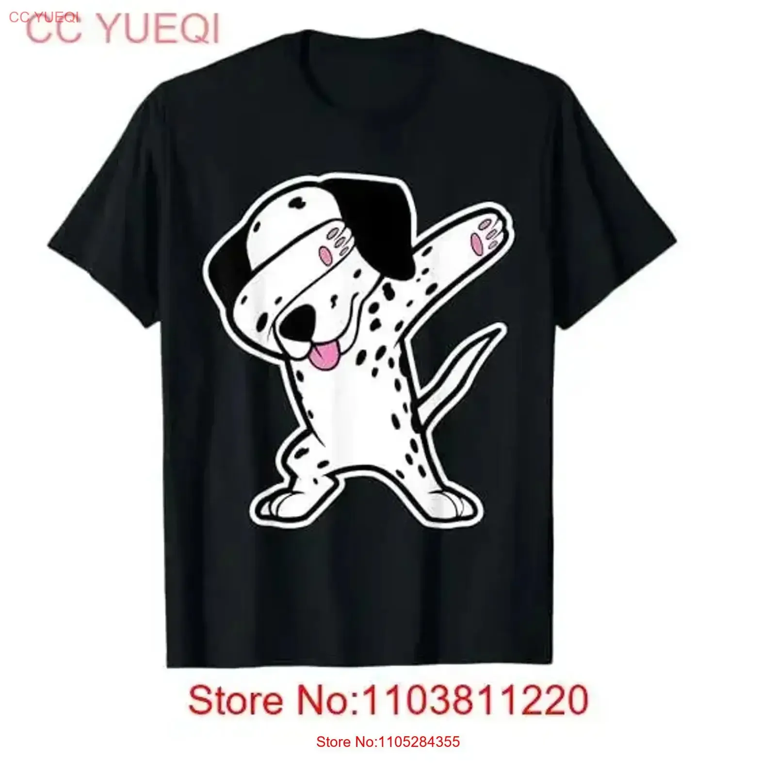 Dalmatian T Shirt Funny Dalmation Dab Dog Dance vintage Washed Breathable Top For Everyday Wear streetwear graphic fashion