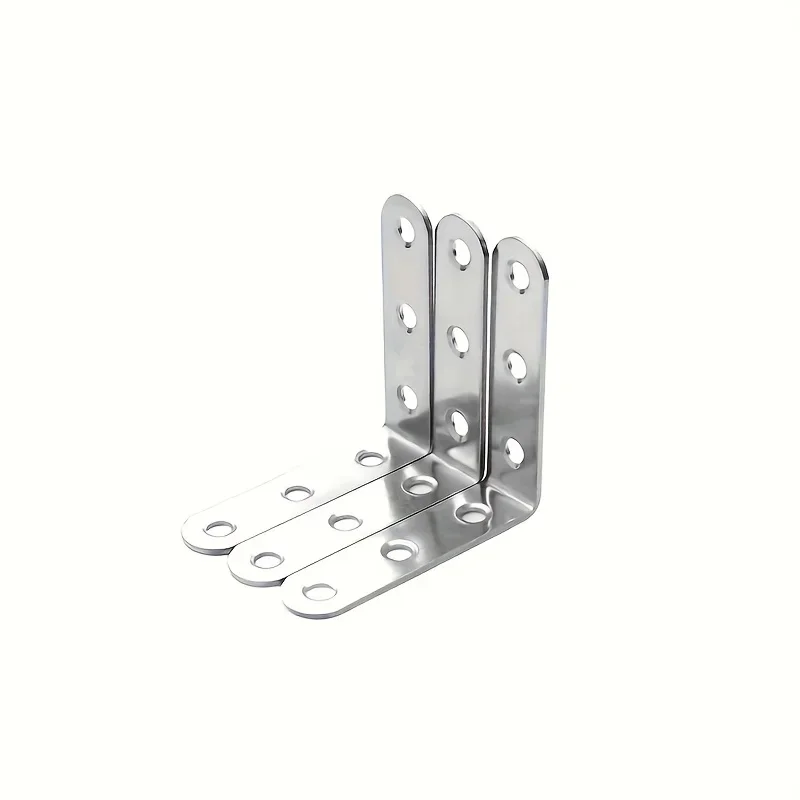 10 Sets Heavy-Duty L-Shaped Right Angle Brackets,90° Pre-Drilled Corner Braces For Furniture Shelves