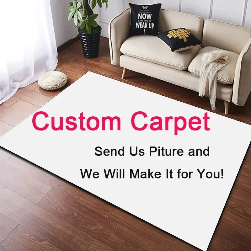 Personalized Customize Photo Logo Brand Image Carpet for Living Room Bedroom Rugs Kitchen Kids Un-slip Floor Mats Birthday gift