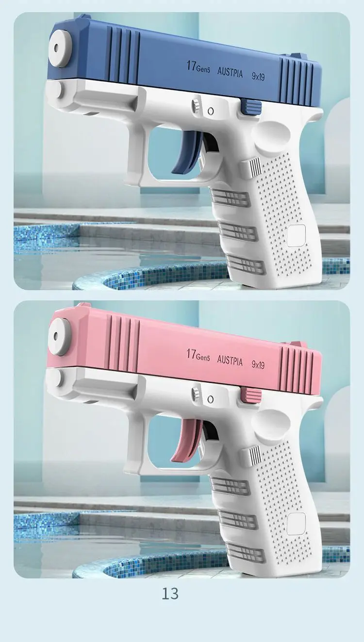 2023 1 Pcs The Glock Water Gun Rococo Syringe Pump Handgun Toys Pistol Boy N Girl Shooter Manual Repeated Air Hung Refill Funny